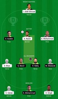 Dream11 Team for Ariana AKIF vs Malmo - ECS T10 Malmo 2021 Semi-final 2.
